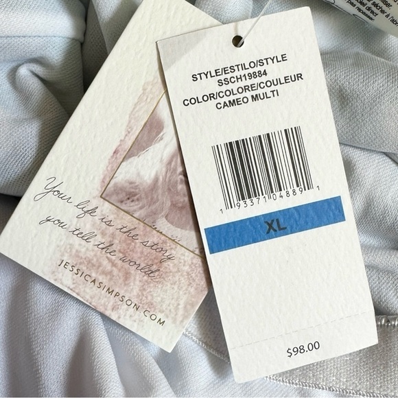 Jessica Simpson Teal Gingham Plaid One Piece Swimsuit Size XL NWT Vacation - Picture 6 of 8